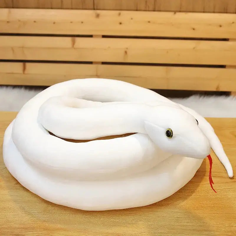 peluche serpent uni blanc