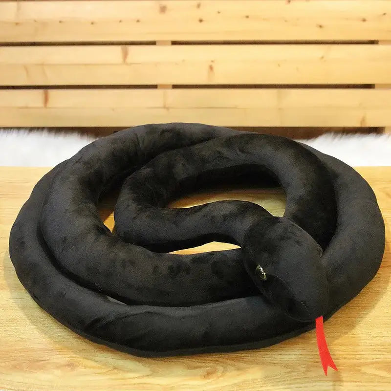 peluche serpent uni noir