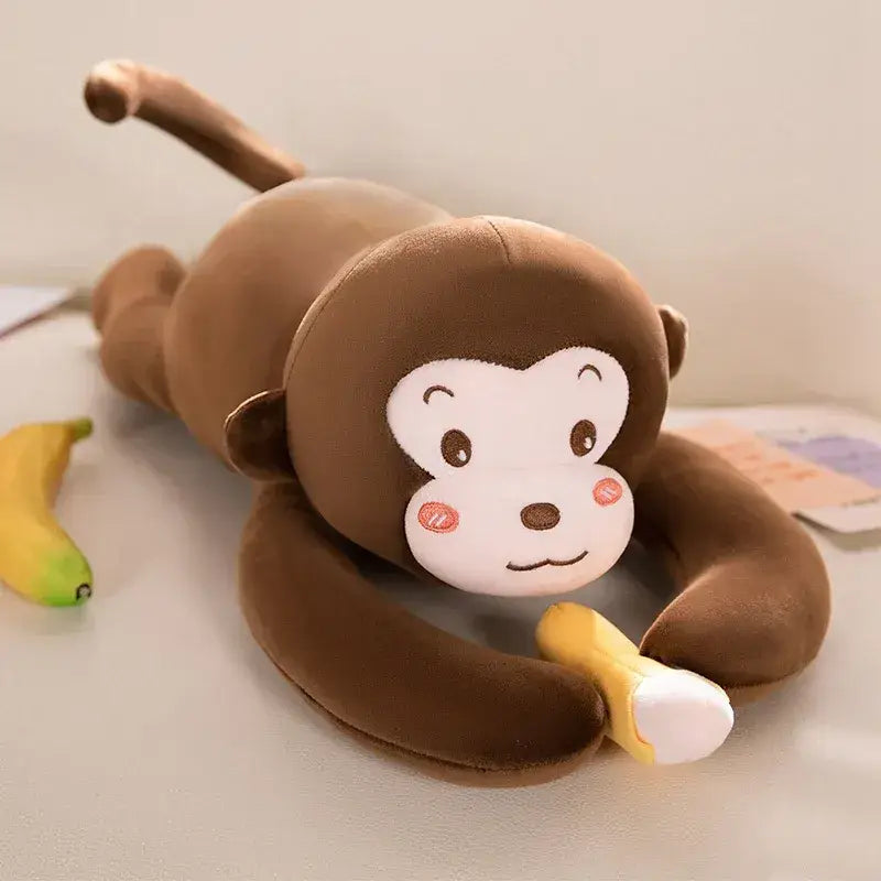 peluche singe marron