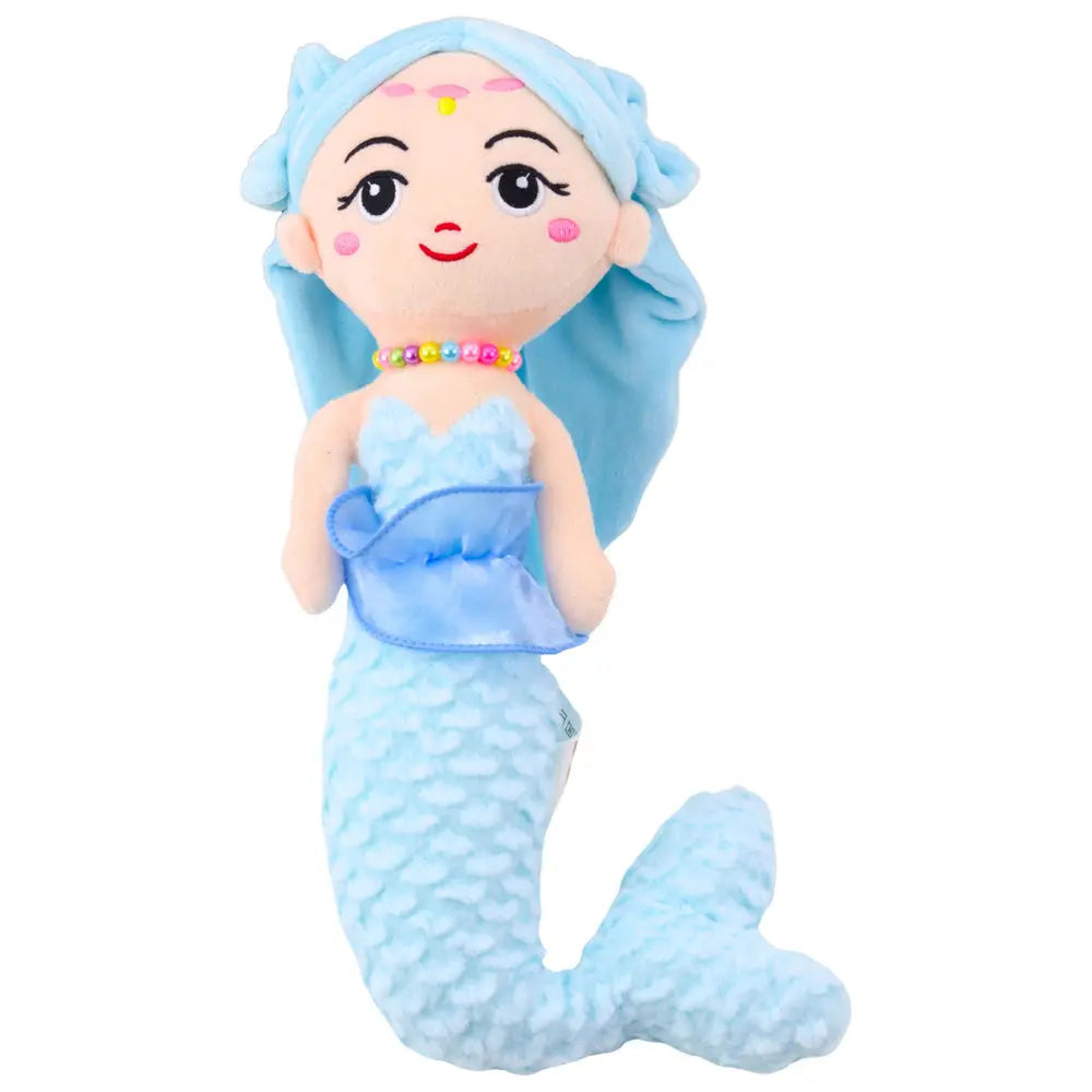 Blue Mermaid decorated of coraux plush toy