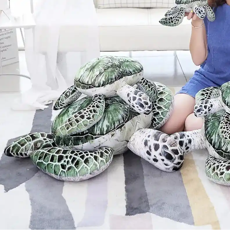 peluche de tortuga marina verde
