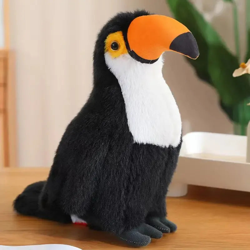 white toucan plush toy