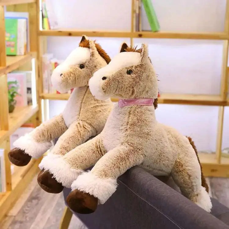 peluches chevaux moelleux