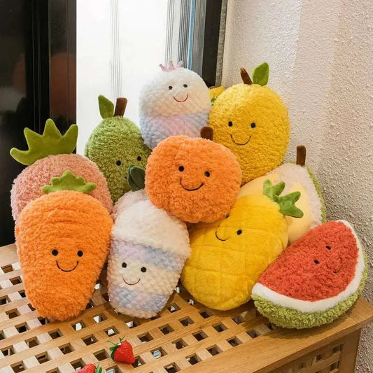 peluches fruits moelleux