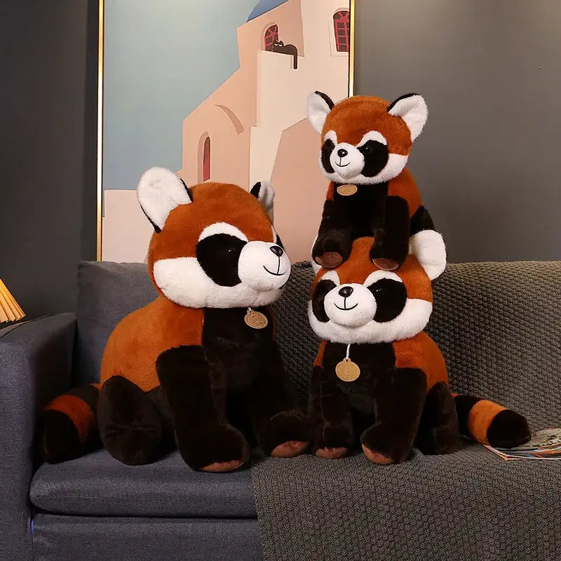 peluches pandas roux