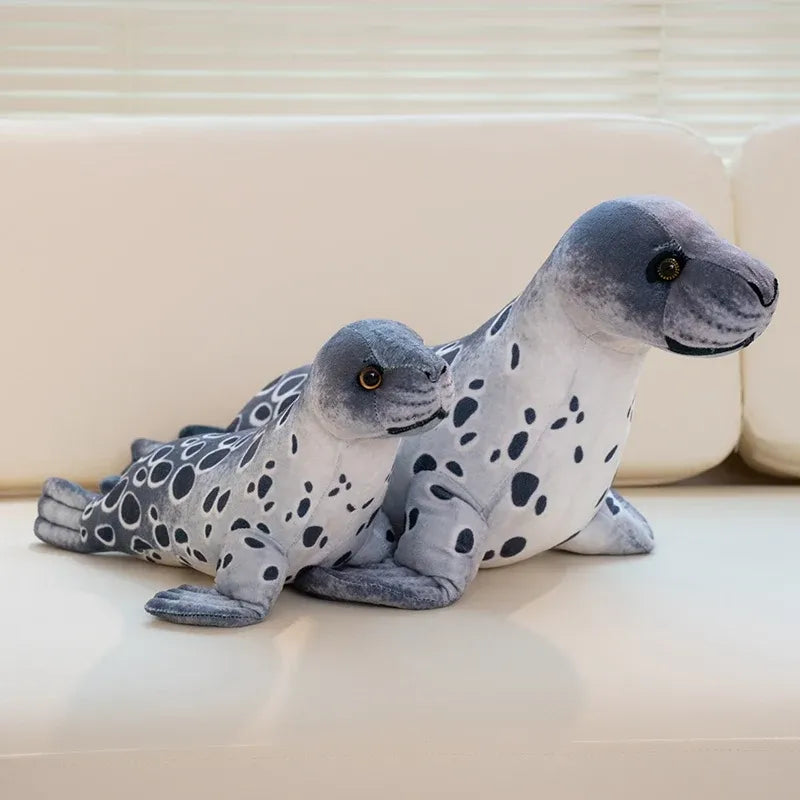 phoque gris peluche