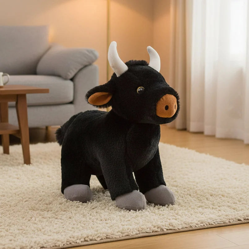 Playful Bull Plush Toy - 35cm
