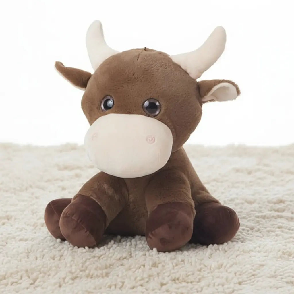 vache marron en peluche